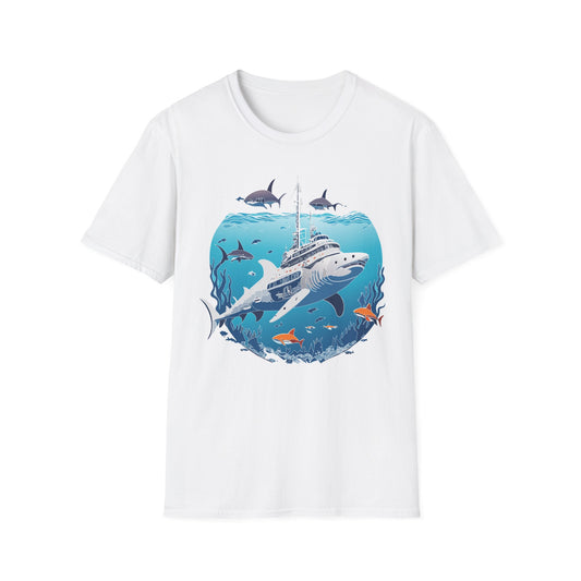 Ocean Tee Shirt, Ocean Shirt, Shirt with Ocean, U boat Tees, Shirt with U-Boat