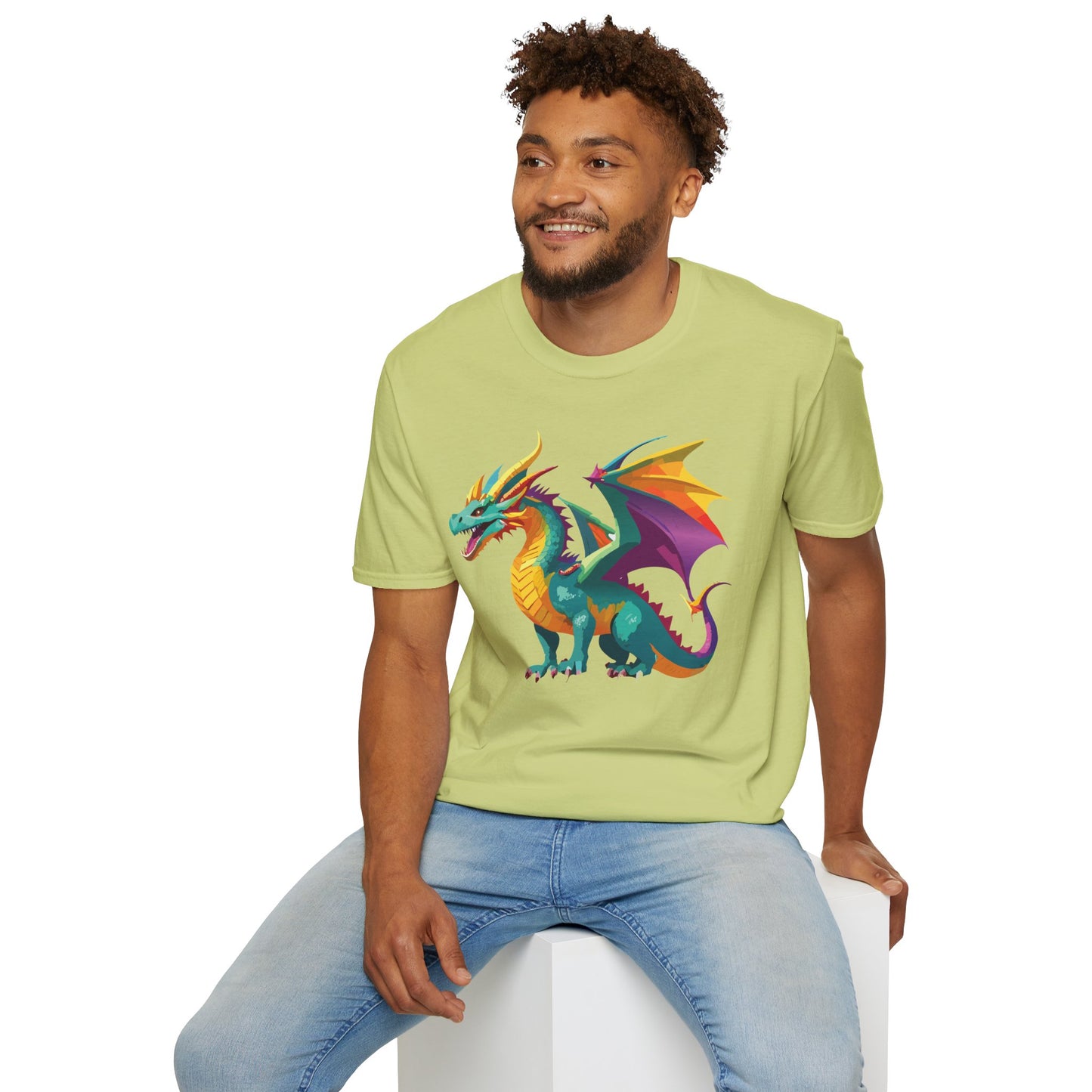 Dragon T Shirt Unisex Short Sleeve Art Design Gildan Softstyle Cotton Tee For Animal Lovers