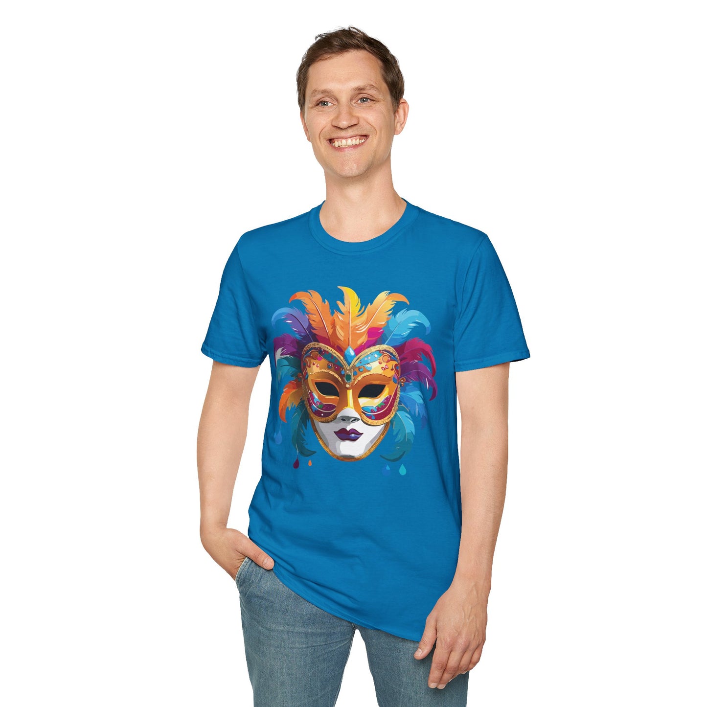 Mask Tee Shirt, Mask Shirt, Shirt with Mask, Masquerade Tees
