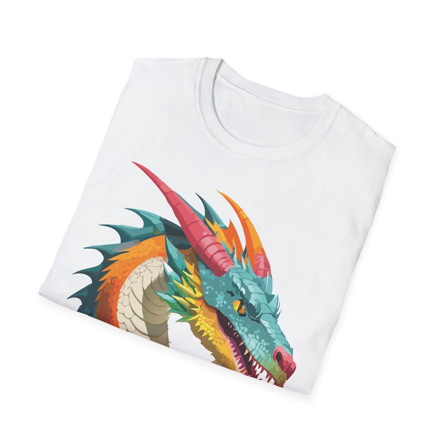 Dragon T Shirt Unisex Softstyle Art Design Tee With Animals Theme Gildan 64000 Premium Quality
