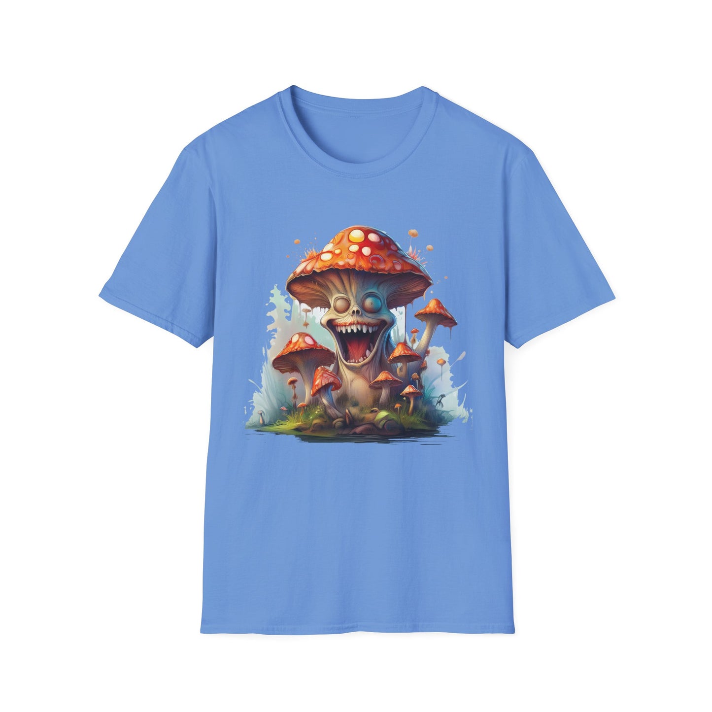 Mashroom Short Sleeve Tee Unisex Funny Mashroom Shirt With Fungus Graphic Gildan Softstyle 64000