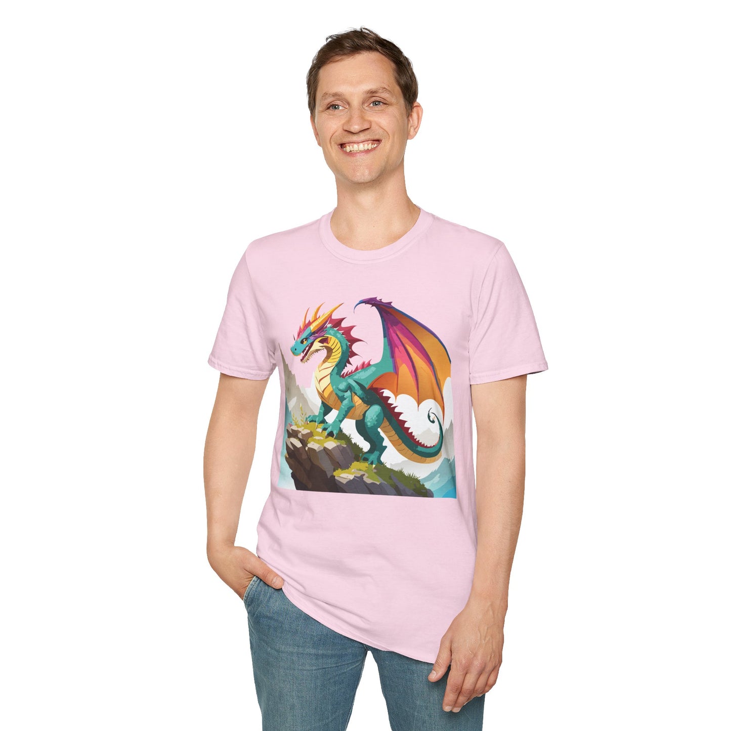 Dragon T Shirt Unisex Dragon Shirt With Animal Art Design Softstyle Cotton Tee Shirt