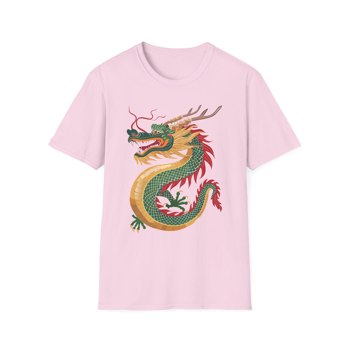 Dragon T Shirt Unisex Dragon Shirt With Animal Art Design Gildan Softstyle 64000 Tee
