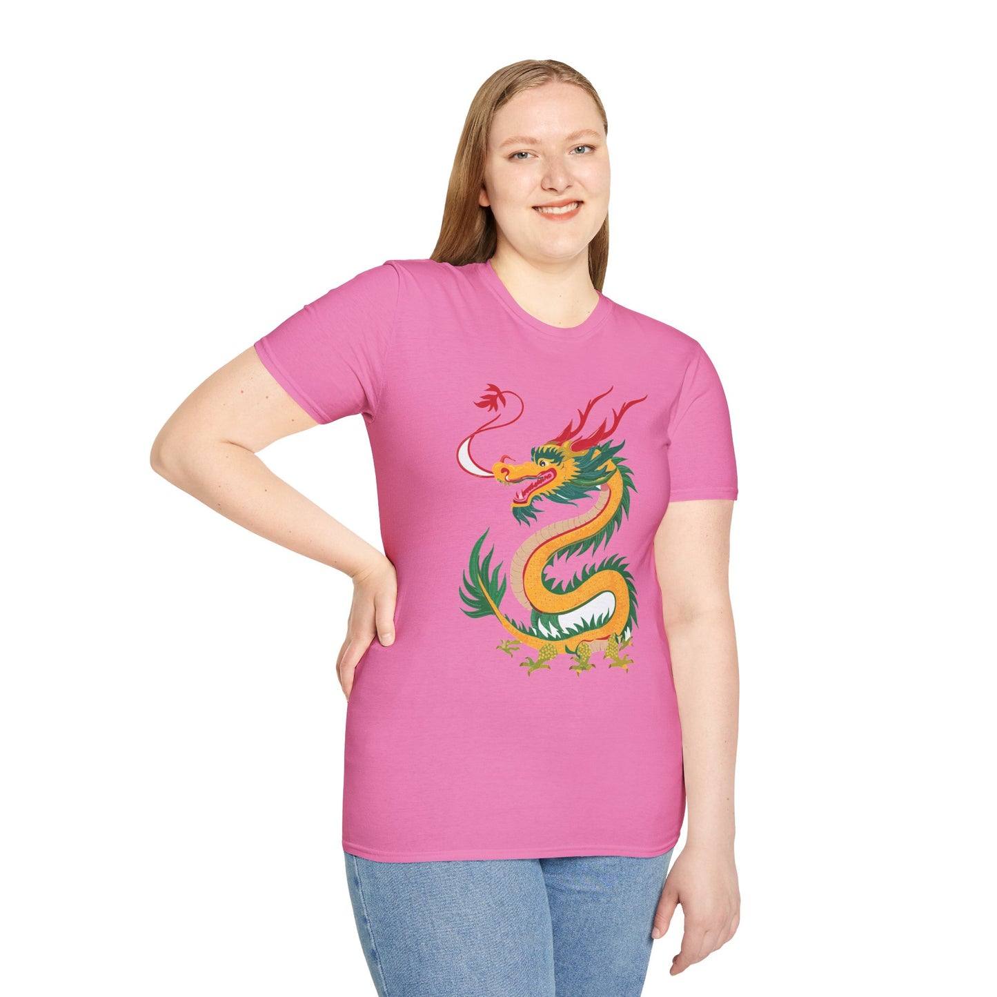 Dragon T Shirt Unisex Dragon Shirt Animal Shirt Gildan Softstyle 64000 100 Percent Cotton Tee