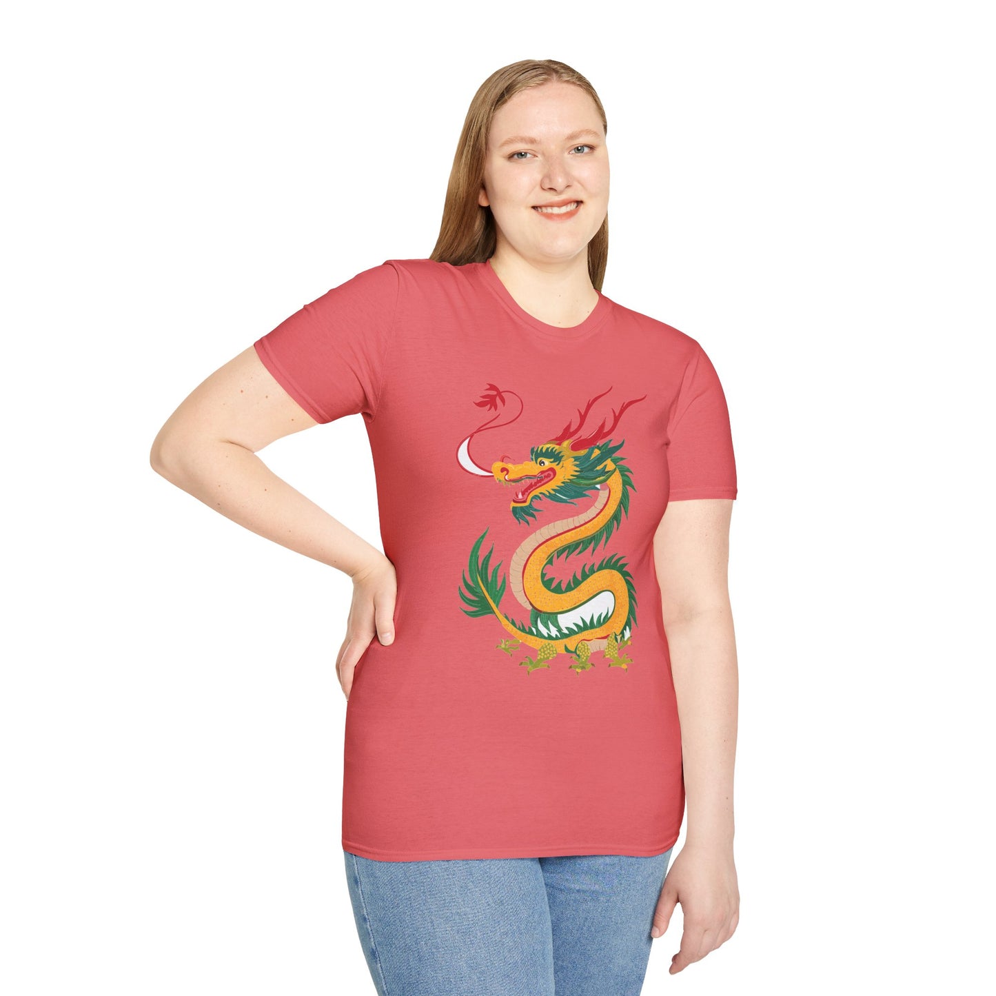 Dragon T Shirt Unisex Dragon Shirt Animal Shirt Gildan Softstyle 64000 100 Percent Cotton Tee