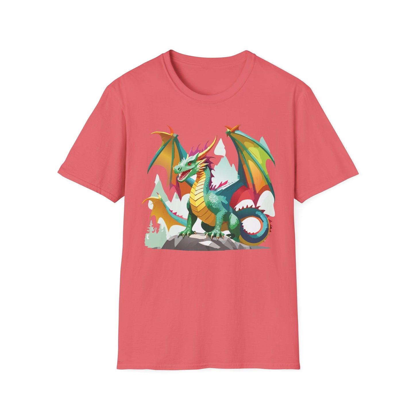 Dragon Graphic T Shirt for Men and Women Unisex Animal Design Softstyle Cotton Tee Premium Quality