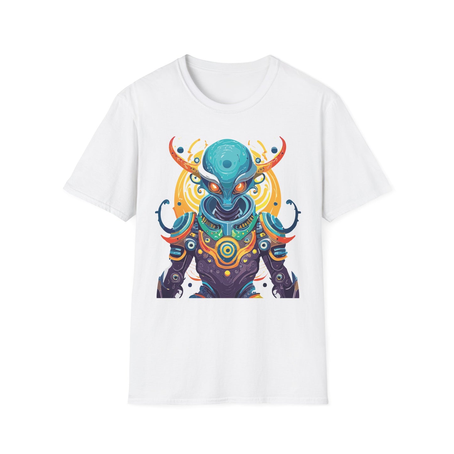 Alien T Shirt Cosmos Shirt Unisex Short Sleeve Tee With Alien Art Design Ring Spun Cotton