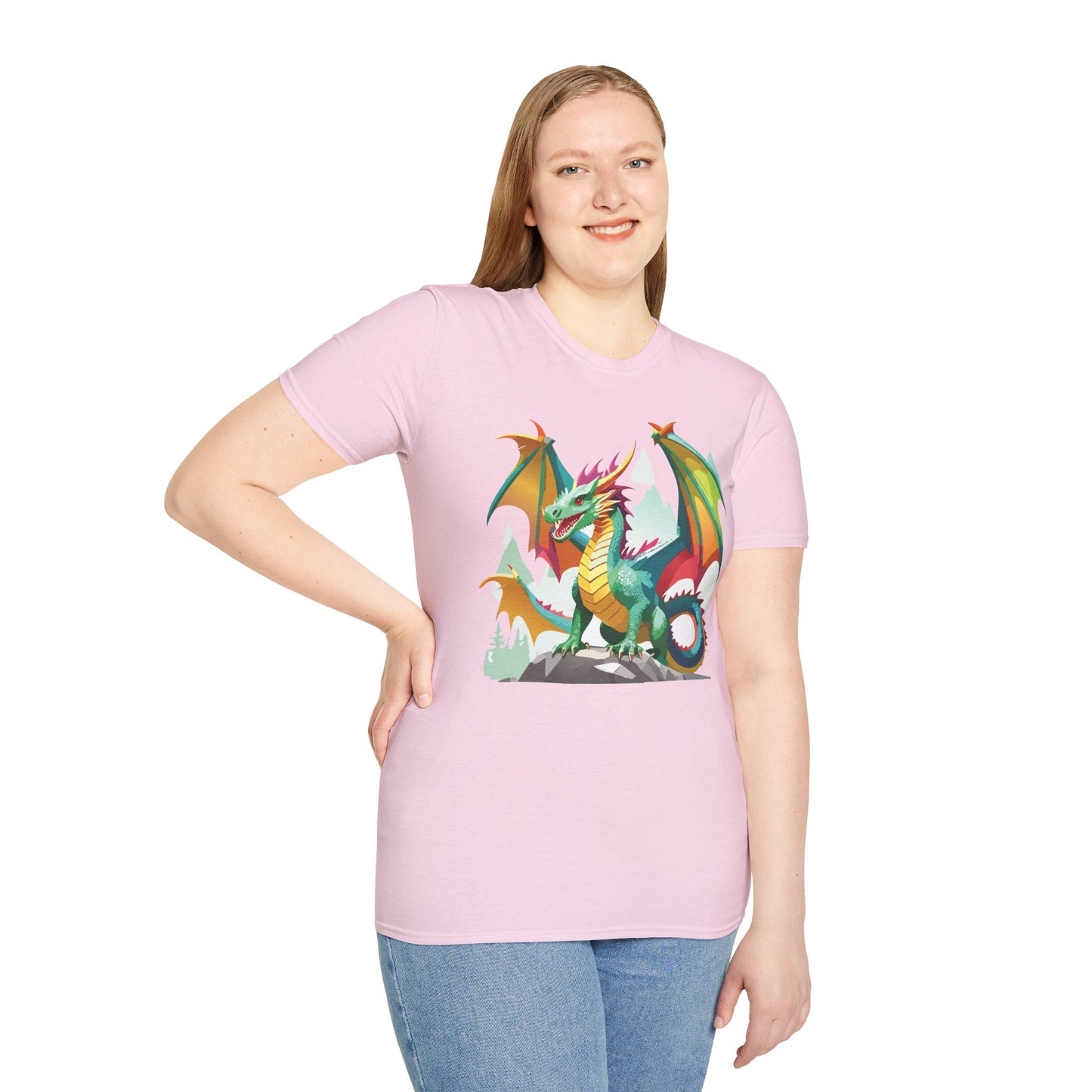 Dragon Graphic T Shirt for Men and Women Unisex Animal Design Softstyle Cotton Tee Premium Quality