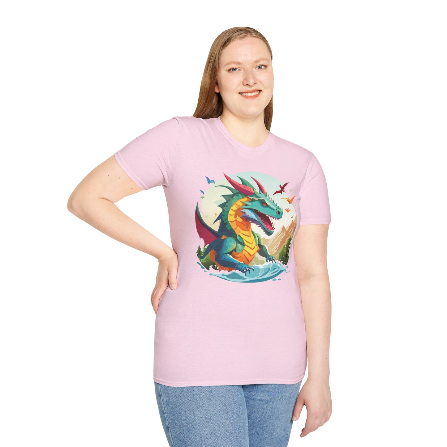 Dragon T Shirt, Dragon Shirt, Shirt with Animals, Animal Shirt