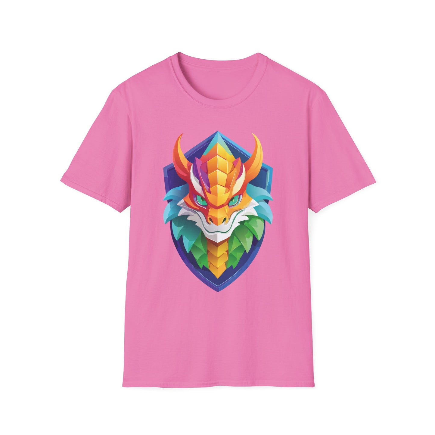 Unisex Dragon T Shirt Softstyle 64000 100 Percent Ring Spun Cotton Comfortable Tee