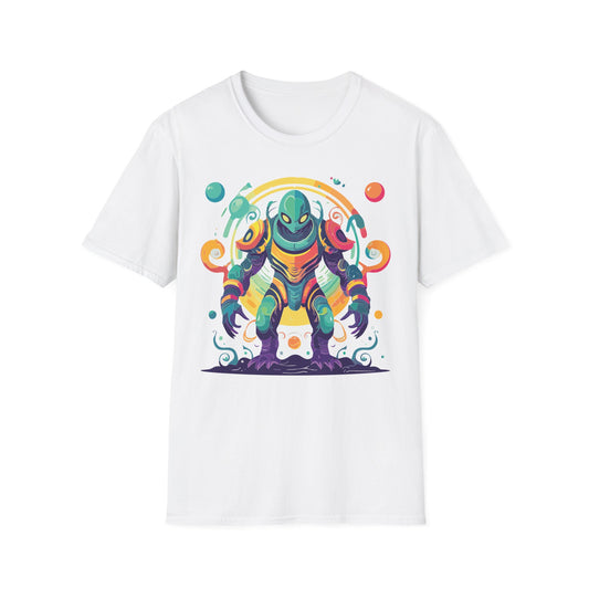 Cosmos Alien T Shirt Unisex Softstyle 64000 with Art Design Durable Comfort Artwork Tee