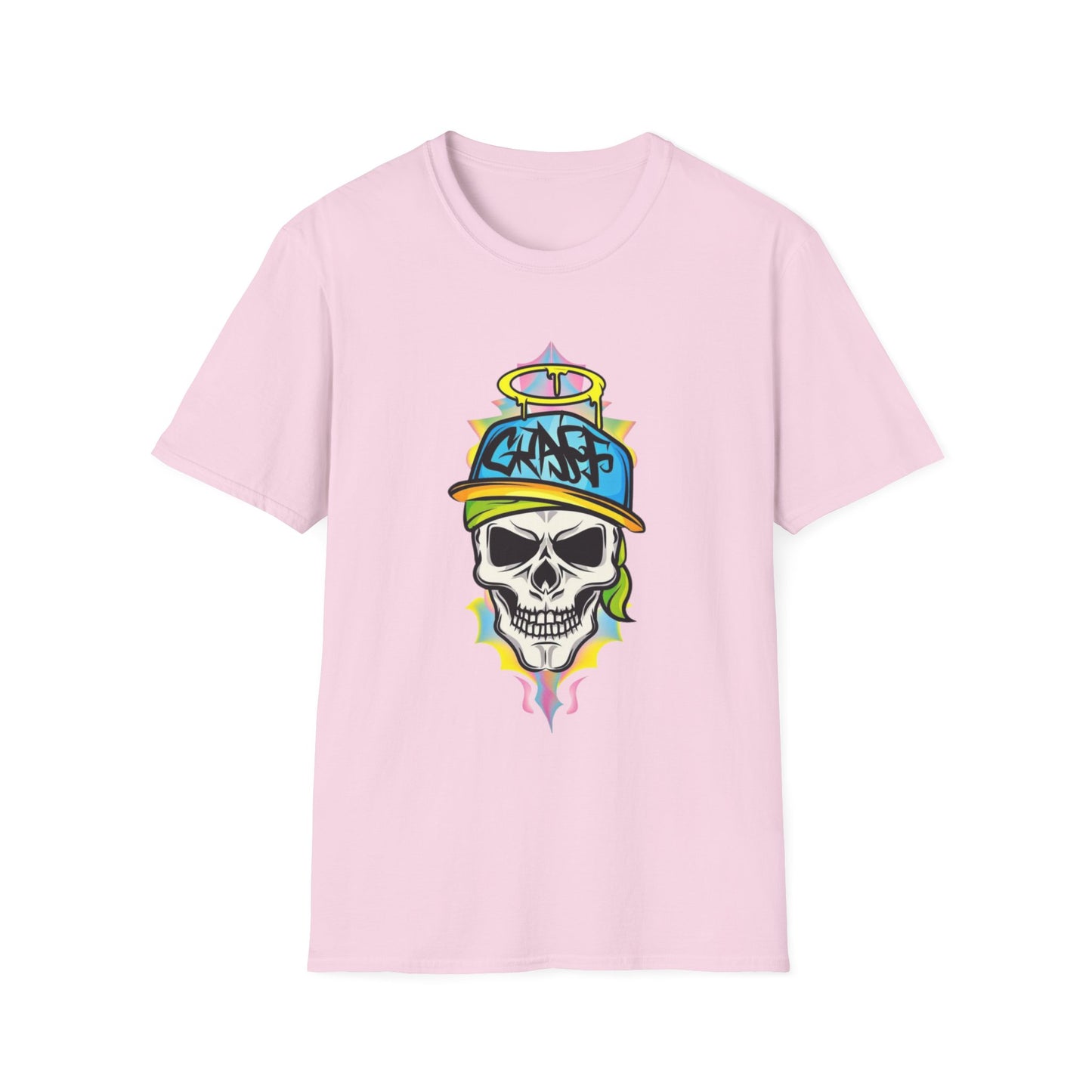 Unisex Skull Graphic Tee Shirt With Skeleton Design Softstyle 64000 100 Percent Ring Spun Cotton