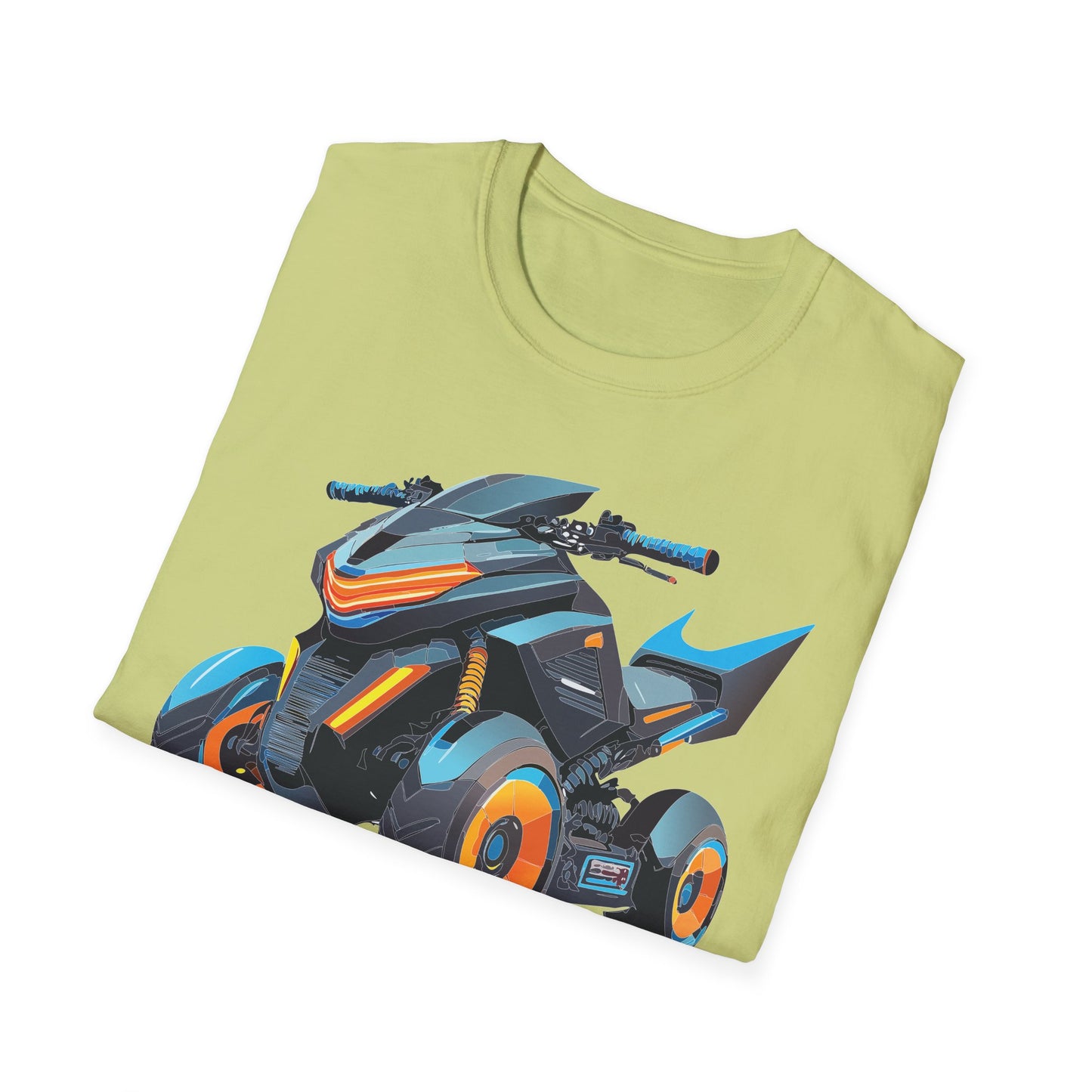 Unisex Motorcycle Art Design T Shirt Softstyle 64000 MTB Graphic Tee For Riders