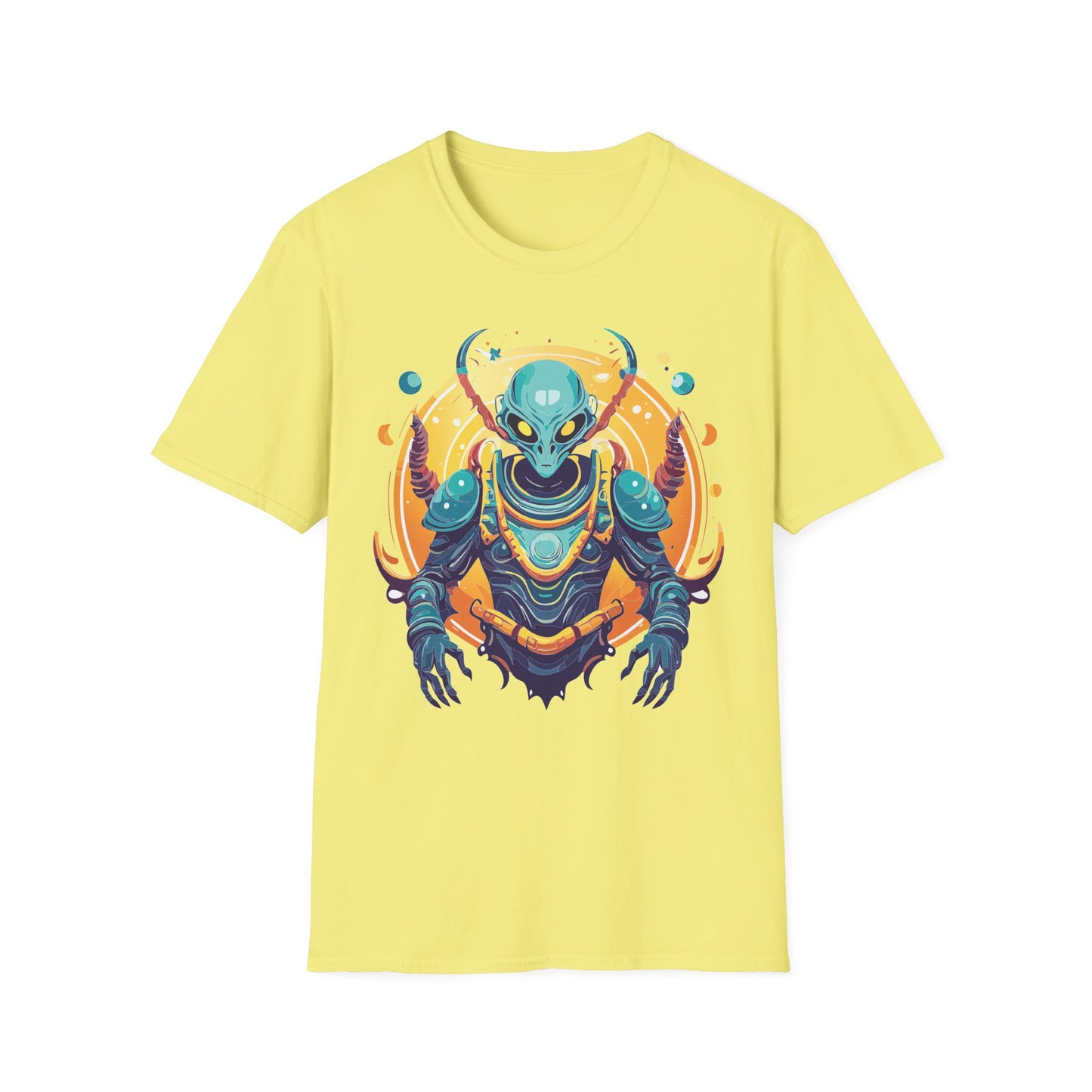 Cosmos Alien T Shirt Unisex Softstyle Short Sleeve Tee With Alien Art Design Artwork