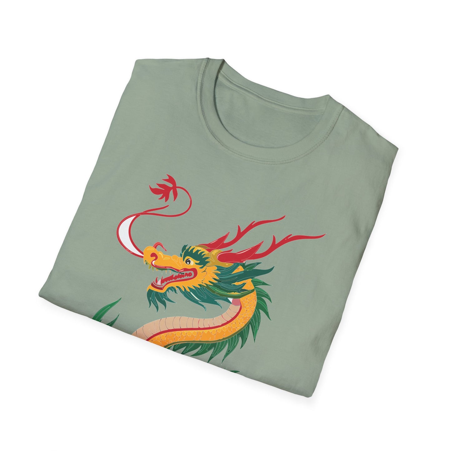Dragon T Shirt Unisex Dragon Shirt Animal Shirt Gildan Softstyle 64000 100 Percent Cotton Tee