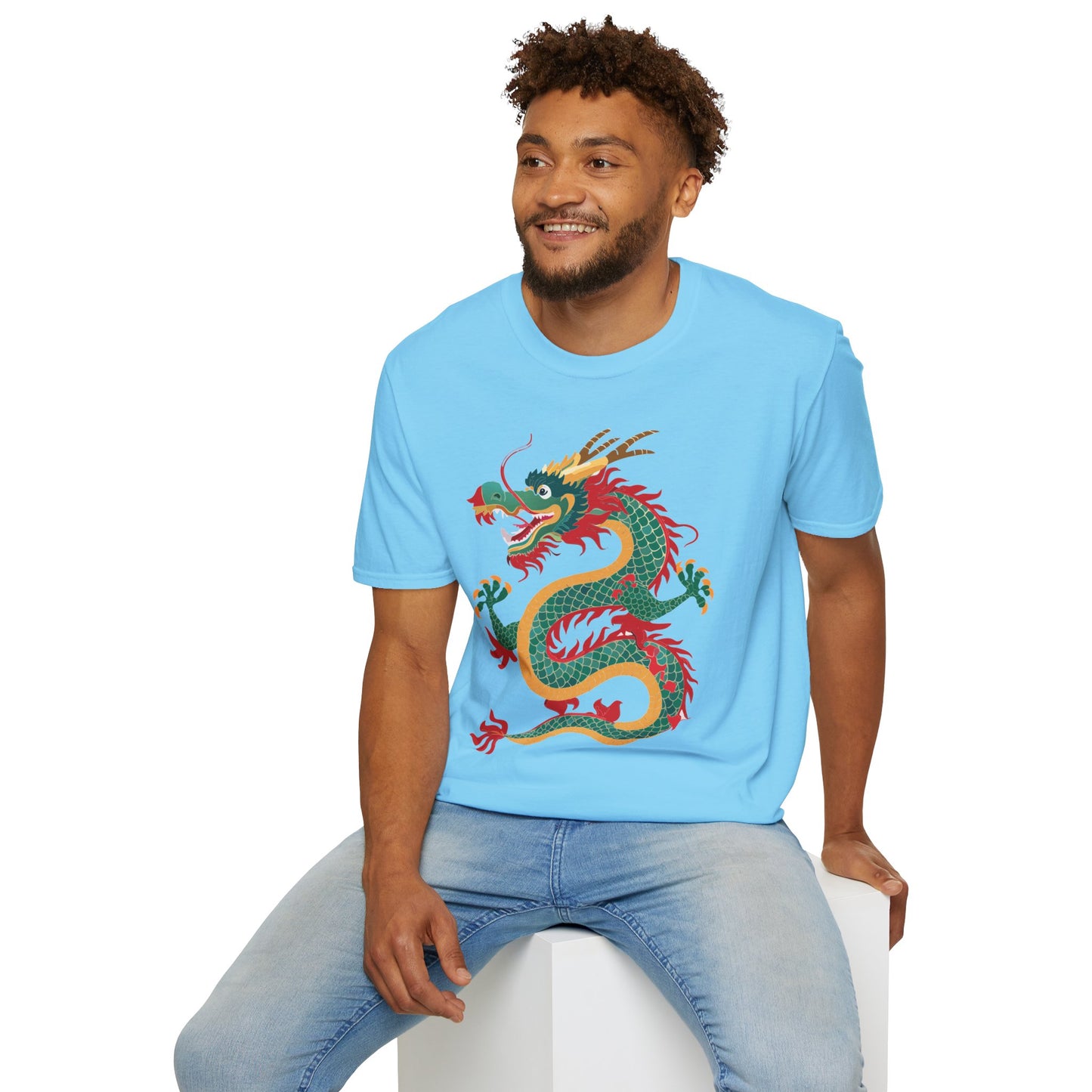 Dragon T Shirt Unisex Dragon Shirt With Animal Art Design Gildan Softstyle Tee 100 Cotton