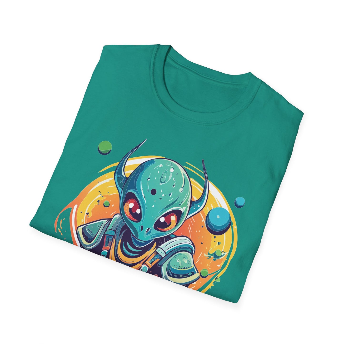 Alien Cosmos Shirt Unisex Softstyle Tee With Alien Art Design Space Theme Graphic Tee