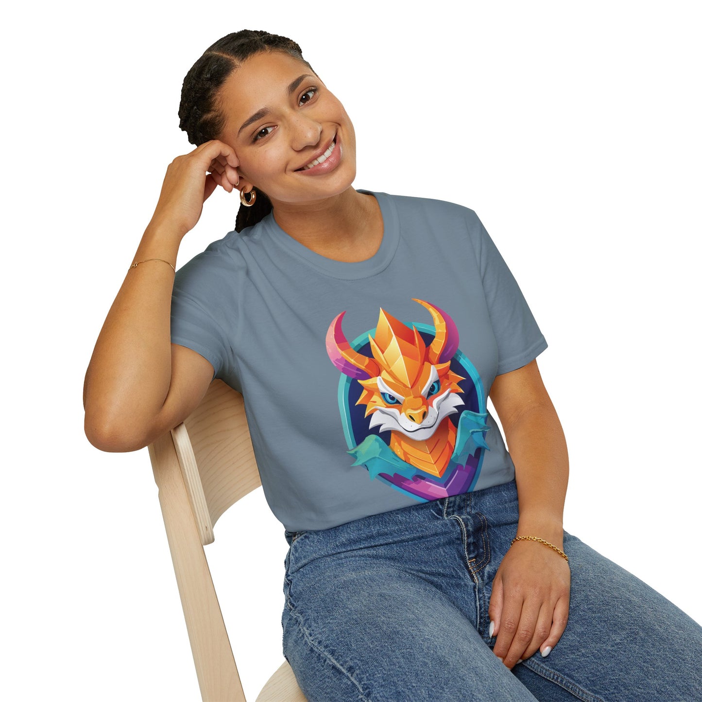 Dragon T Shirt Unisex Gildan Softstyle 64000 Comfortable Cotton Tee With Animal Design