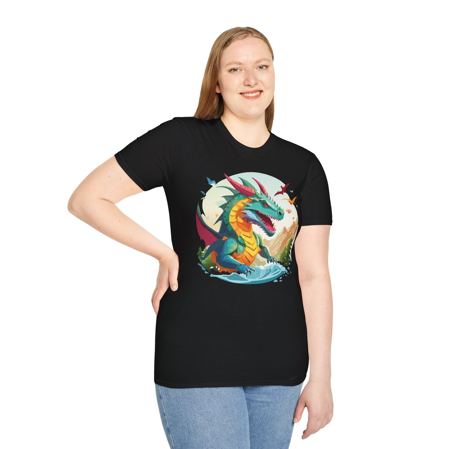Dragon T Shirt, Dragon Shirt, Shirt with Animals, Animal Shirt