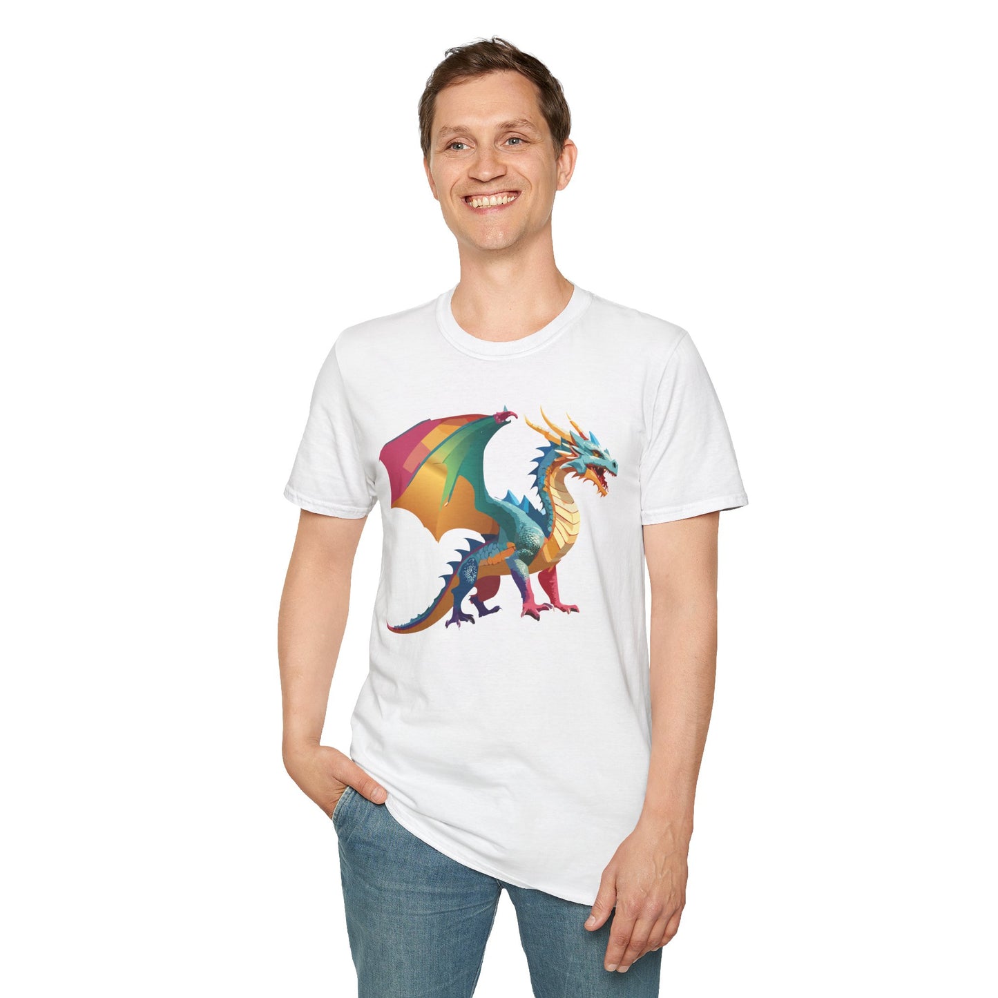 Dragon T Shirt Unisex Dragon Shirt Animal Design Tee Softstyle 100 Percent Ring Spun Cotton