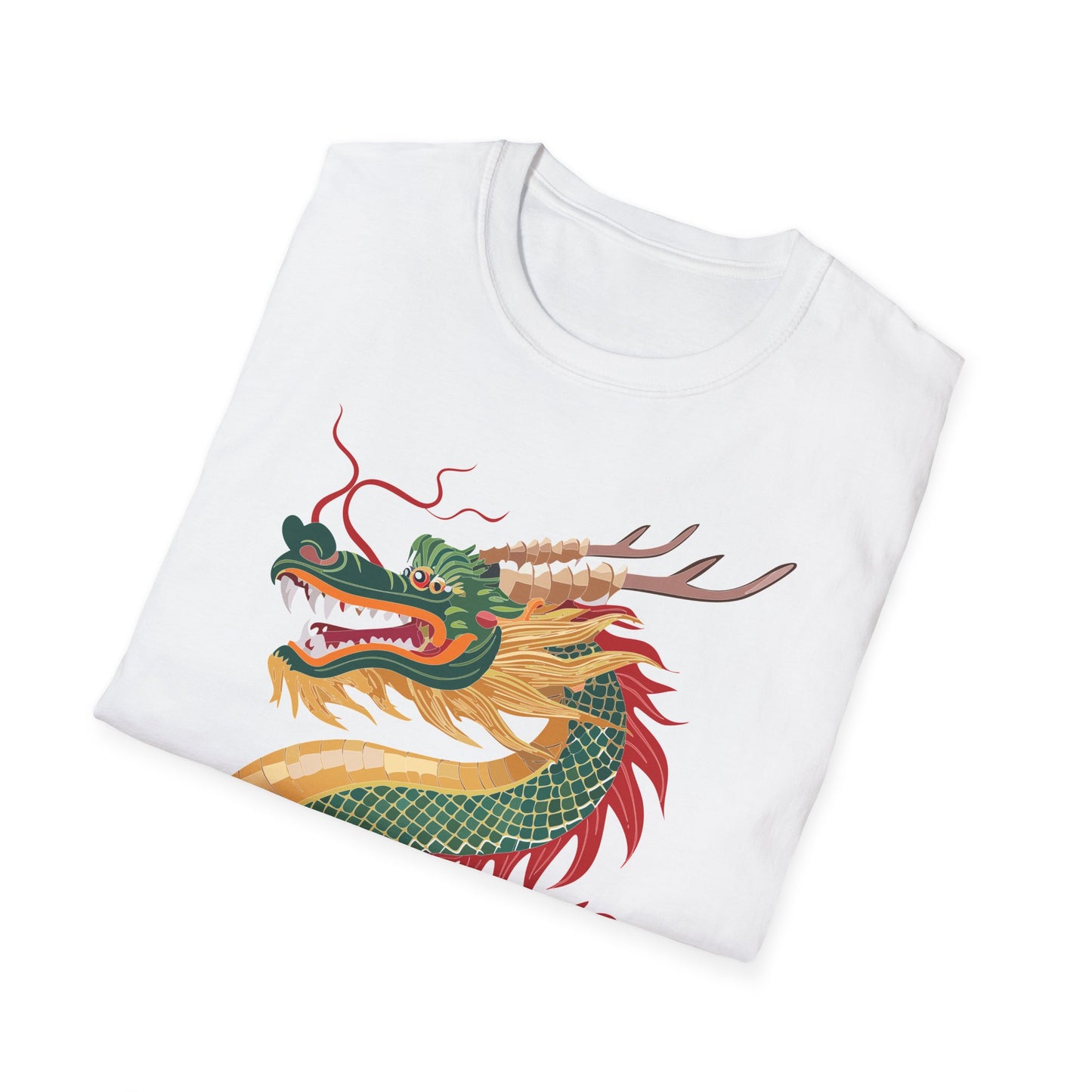Dragon T Shirt Unisex Dragon Shirt With Animal Art Design Gildan Softstyle 64000 Tee