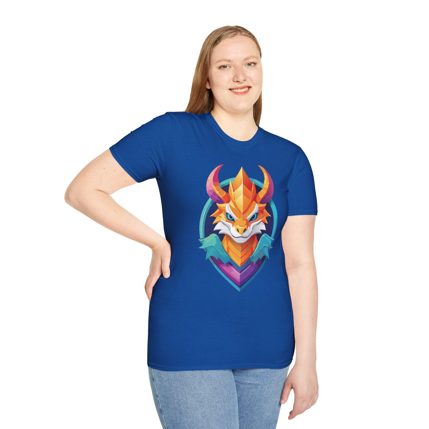 Dragon T Shirt Unisex Gildan Softstyle 64000 Comfortable Cotton Tee With Animal Design