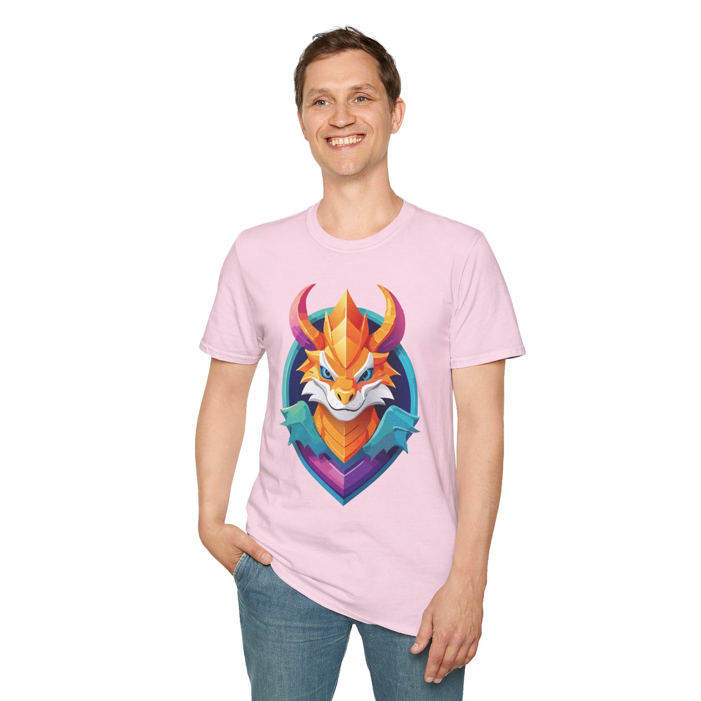 Dragon T Shirt Unisex Gildan Softstyle 64000 Comfortable Cotton Tee With Animal Design