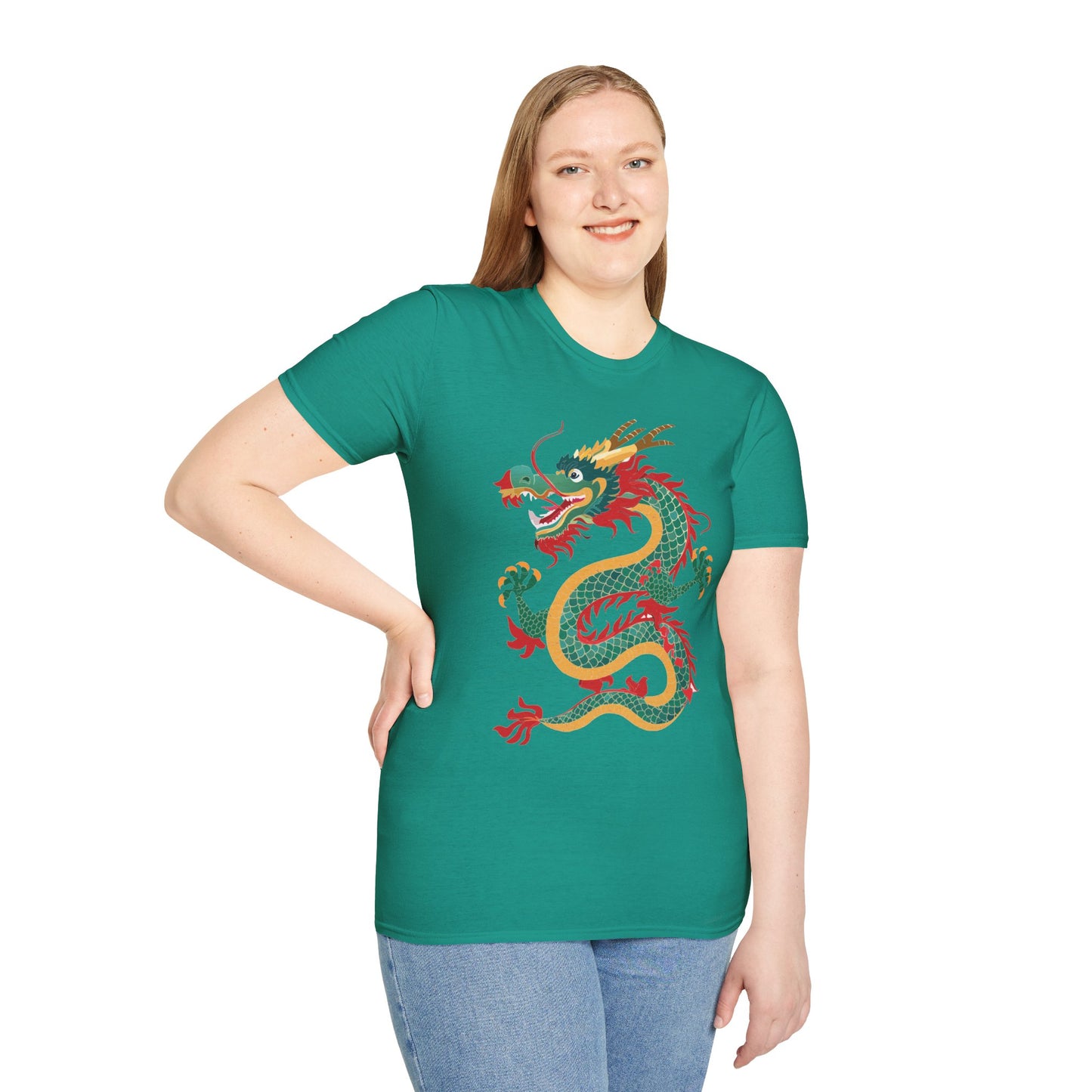 Dragon T Shirt Unisex Dragon Shirt With Animal Art Design Gildan Softstyle Tee 100 Cotton