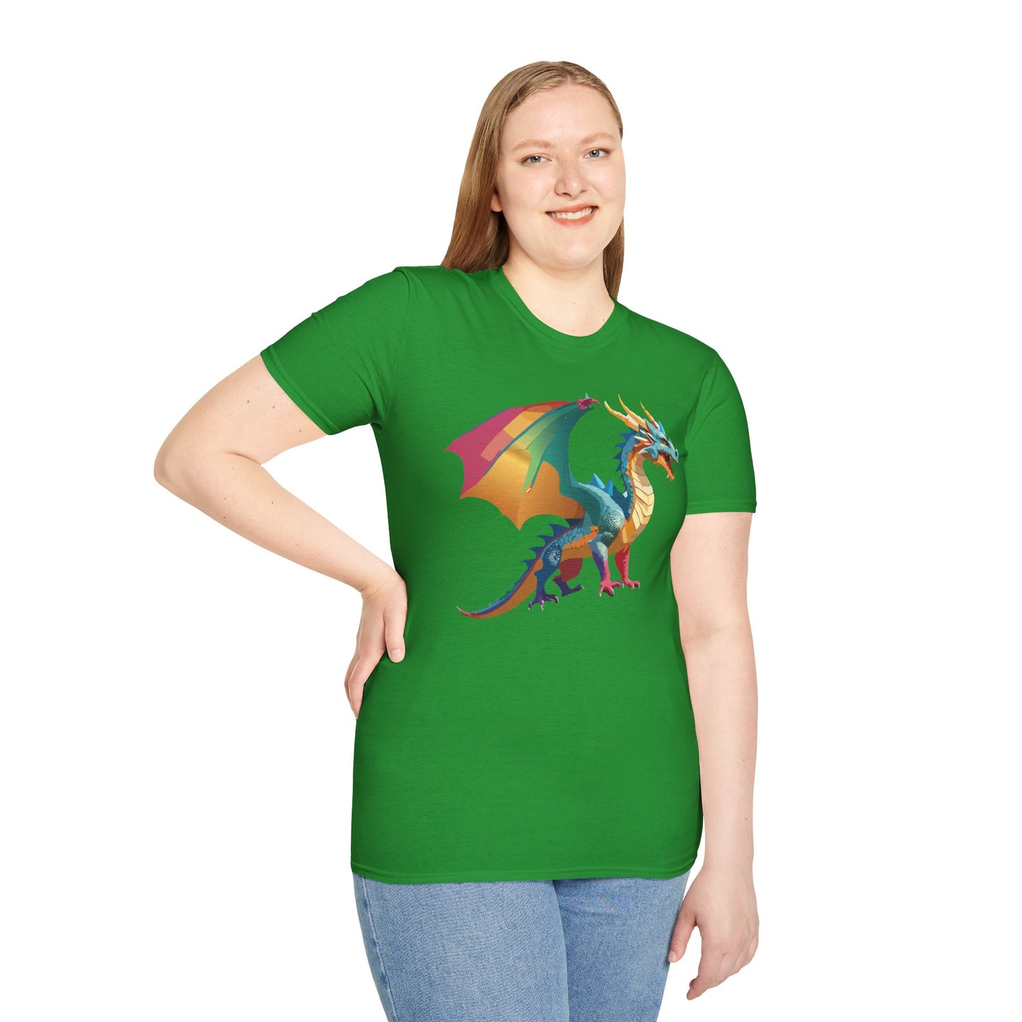 Dragon T Shirt Unisex Dragon Shirt Animal Design Tee Softstyle 100 Percent Ring Spun Cotton