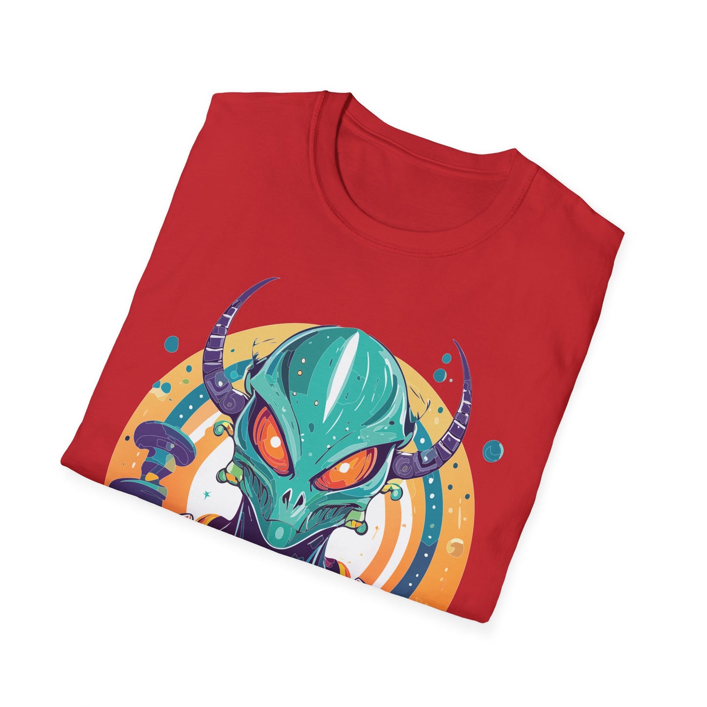 Alien T Shirt Cosmos Shirt Unisex Softstyle Tee 100 Percent Ring Spun Cotton Short Sleeve