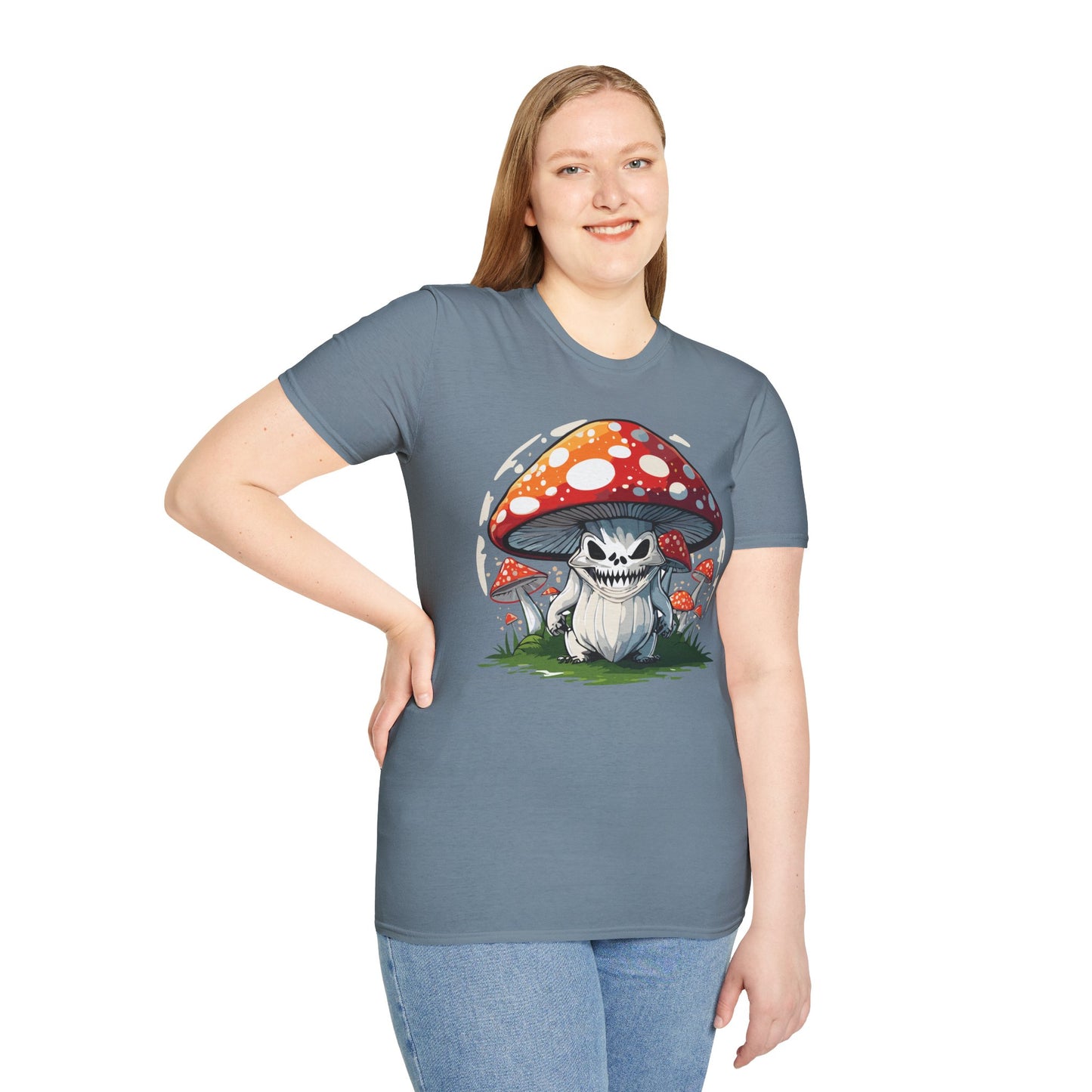 Mashroom Tee Shirt Unisex Softstyle 64000 100 Percent Ring Spun Cotton Funny Mashroom Fungus Design