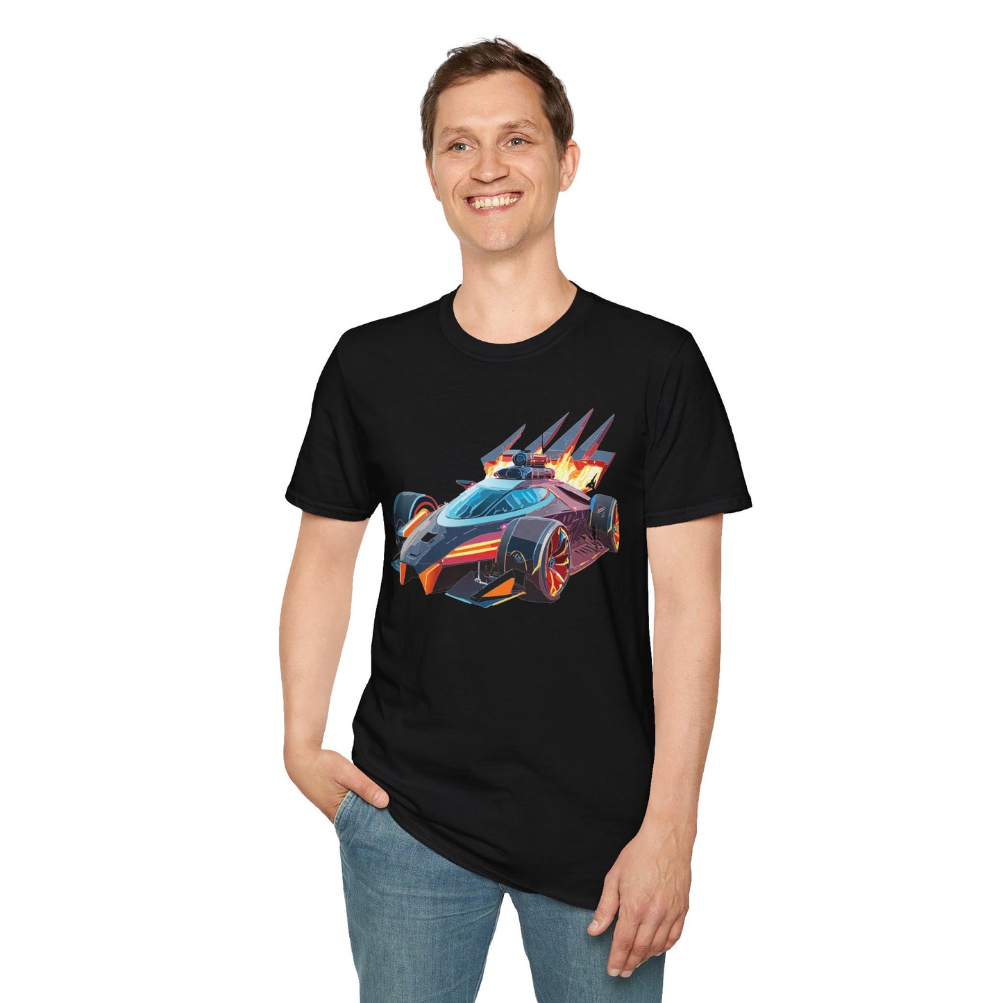 Car T Shirt Unisex Softstyle Cotton Tee With Cars Graphic Hot Wheels Design For Men Women