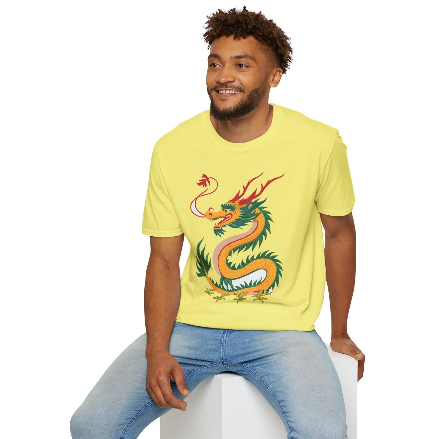 Dragon T Shirt Unisex Dragon Shirt Animal Shirt Gildan Softstyle 64000 100 Percent Cotton Tee