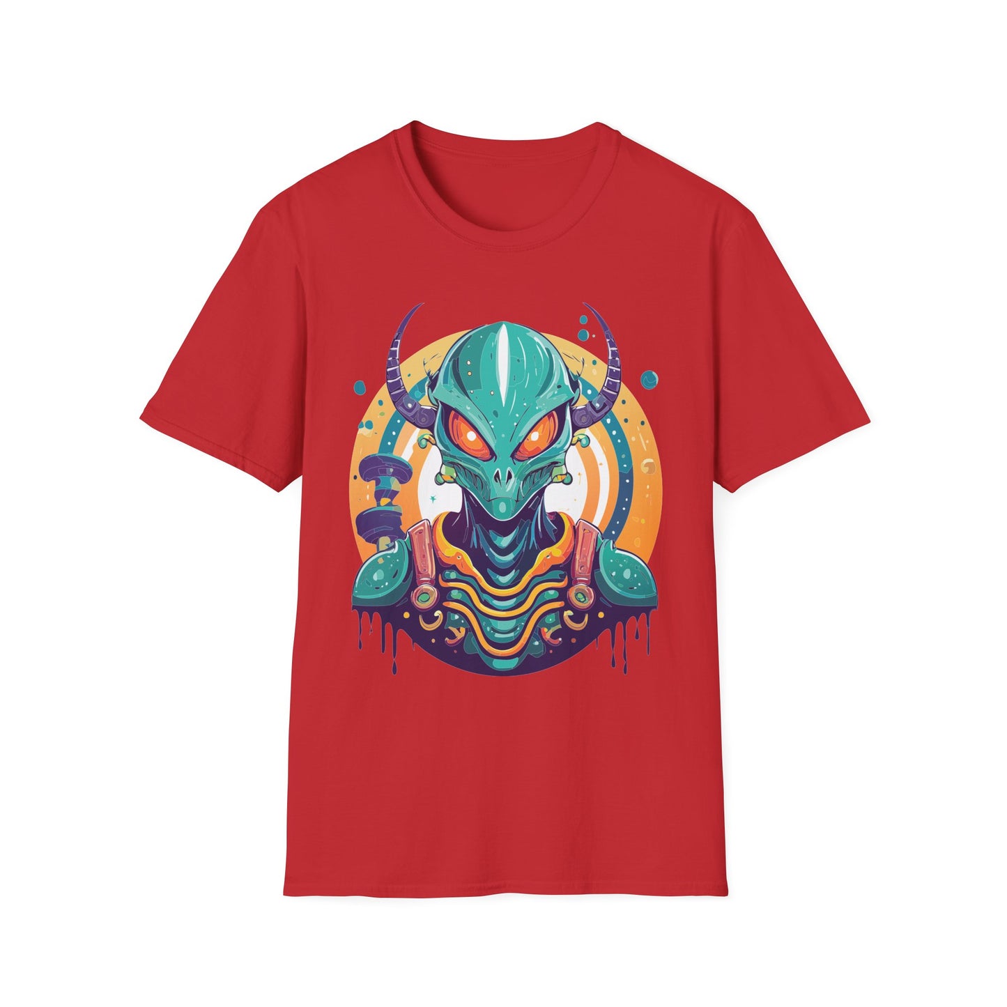 Alien T Shirt Cosmos Shirt Unisex Softstyle Tee 100 Percent Ring Spun Cotton Short Sleeve