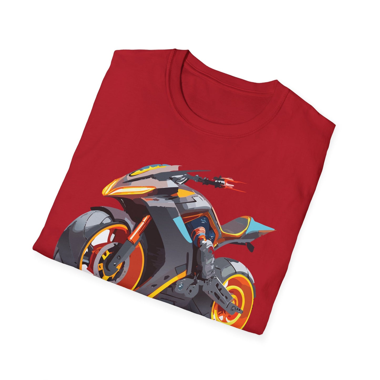 Unisex Bike T Shirt With Motorcycle Graphic MTB Tee Cotton Softstyle Comfort For Riders