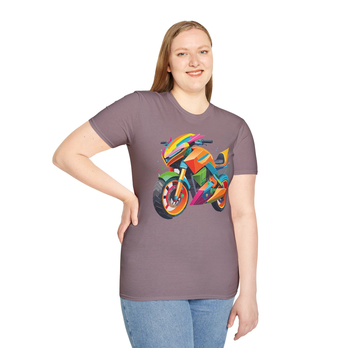 Unisex Bike T Shirt Moto Shirt MTB T Shirt With Art Design Softstyle Cotton Tee For Enthusiasts