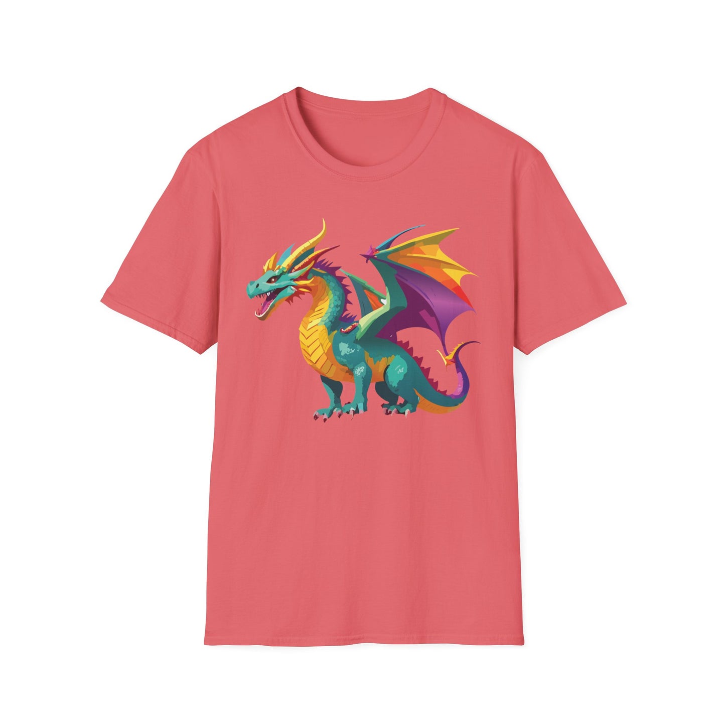 Dragon T Shirt Unisex Short Sleeve Art Design Gildan Softstyle Cotton Tee For Animal Lovers