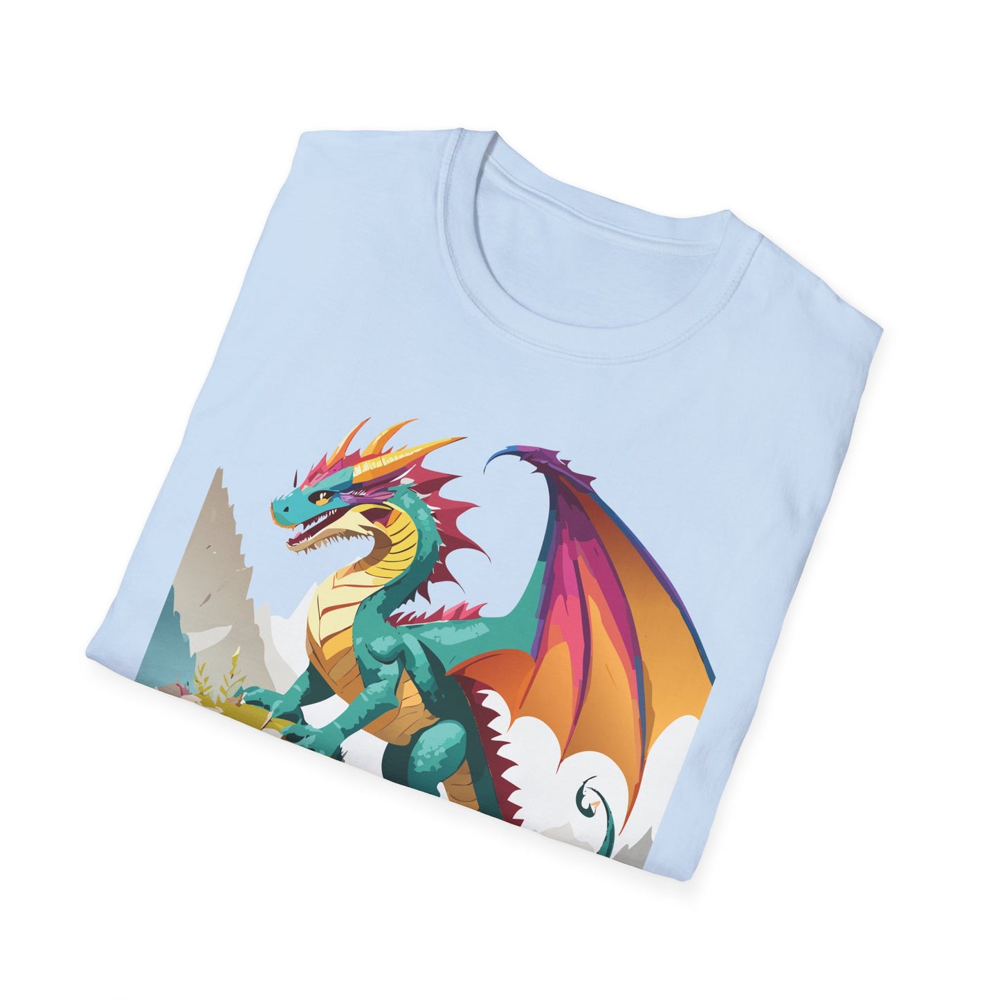 Dragon T Shirt Unisex Dragon Shirt With Animal Art Design Softstyle Cotton Tee Shirt