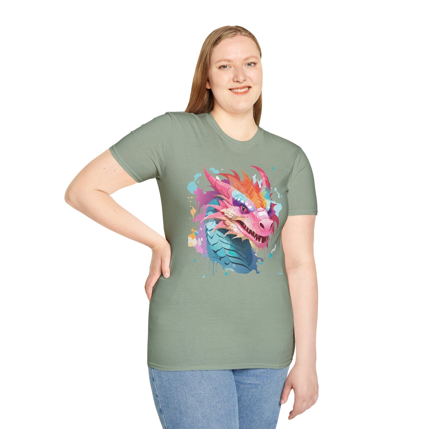 Dragon T Shirt, Dragon Shirt, Shirt with Animals, Animal Shirt