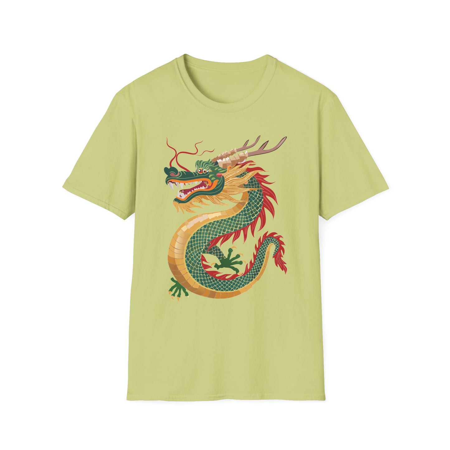 Dragon T Shirt Unisex Dragon Shirt With Animal Art Design Gildan Softstyle 64000 Tee