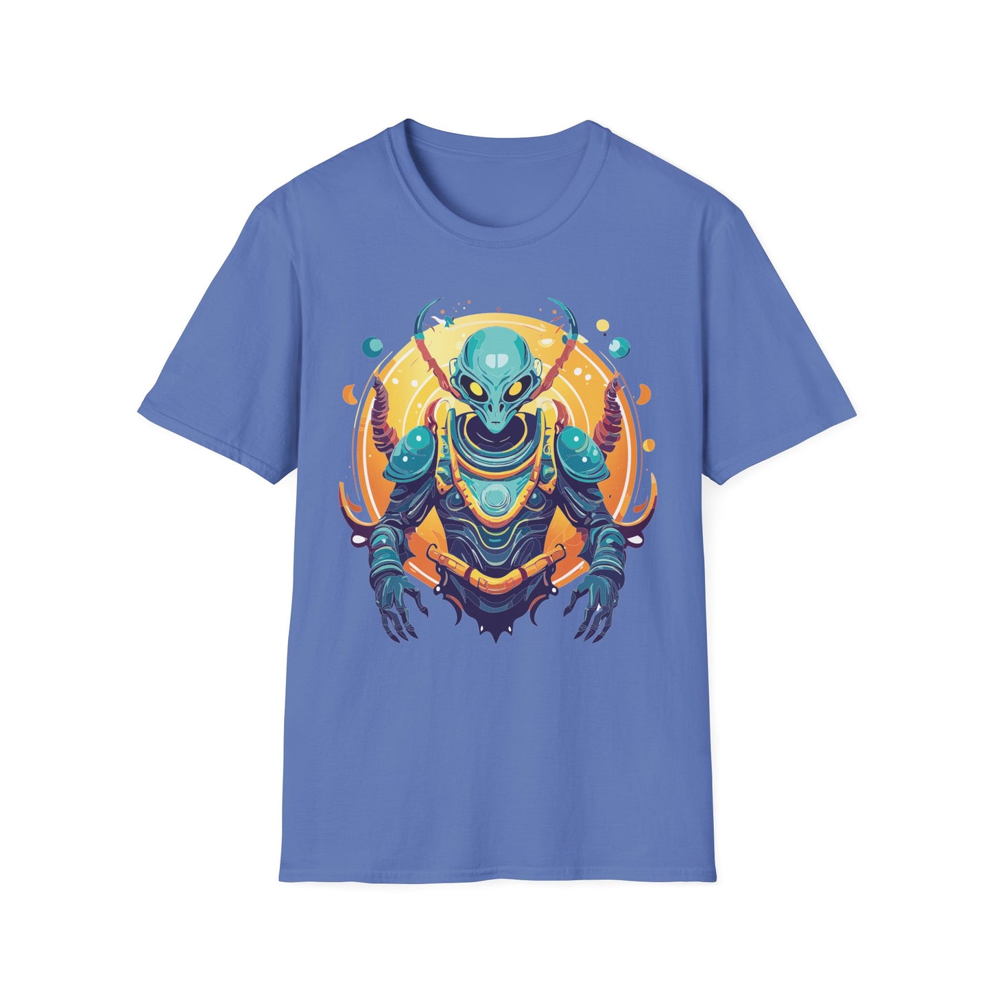 Cosmos Alien T Shirt Unisex Softstyle Short Sleeve Tee With Alien Art Design Artwork