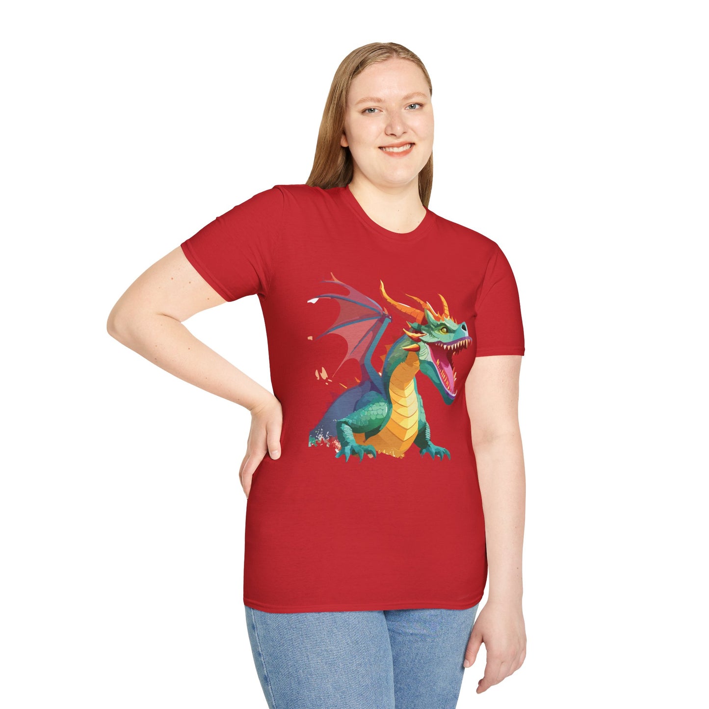 Dragon Graphic T Shirt Unisex Softstyle Cotton Tee Dragon Art Shirt For Men Women