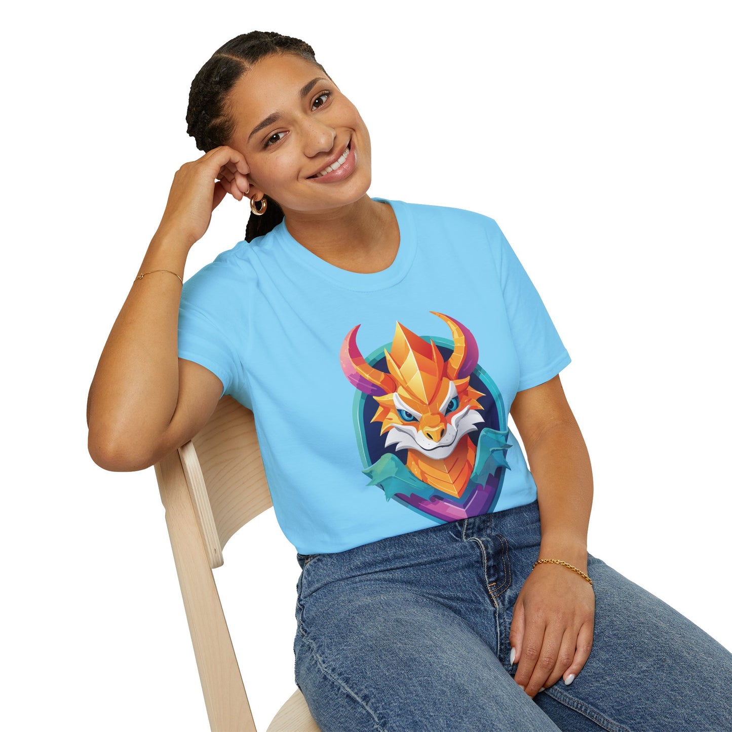 Dragon T Shirt Unisex Gildan Softstyle 64000 Comfortable Cotton Tee With Animal Design