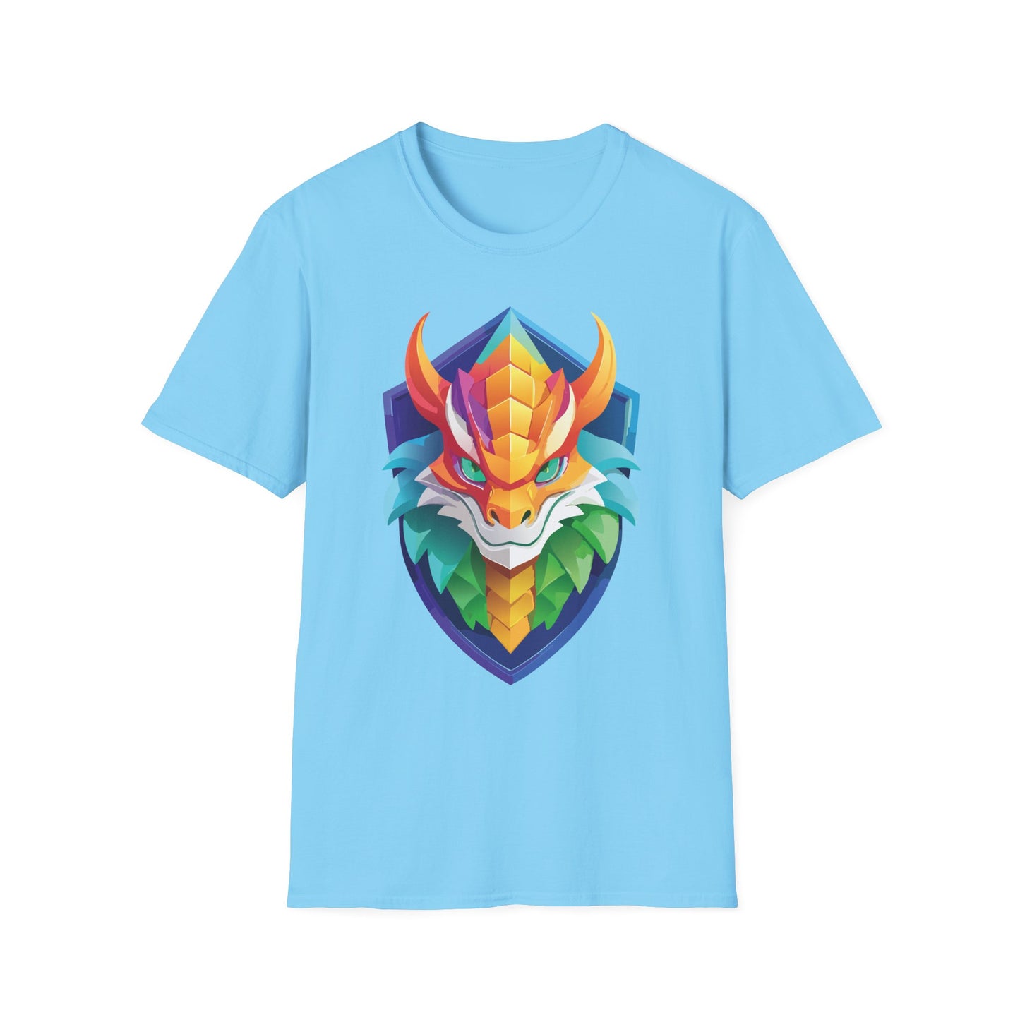 Unisex Dragon T Shirt Softstyle 64000 100 Percent Ring Spun Cotton Comfortable Tee