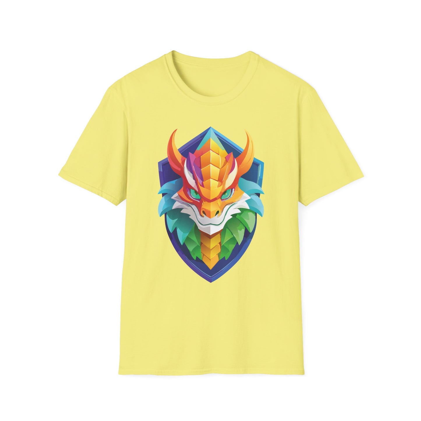 Unisex Dragon T Shirt Softstyle 64000 100 Percent Ring Spun Cotton Comfortable Tee