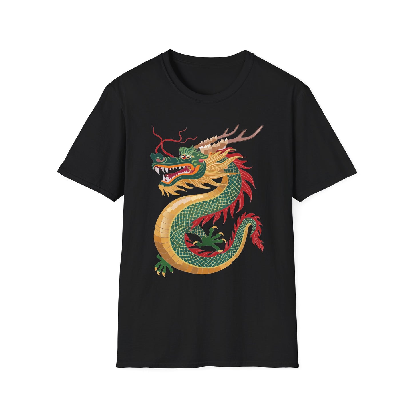 Dragon T Shirt Unisex Dragon Shirt With Animal Art Design Gildan Softstyle 64000 Tee