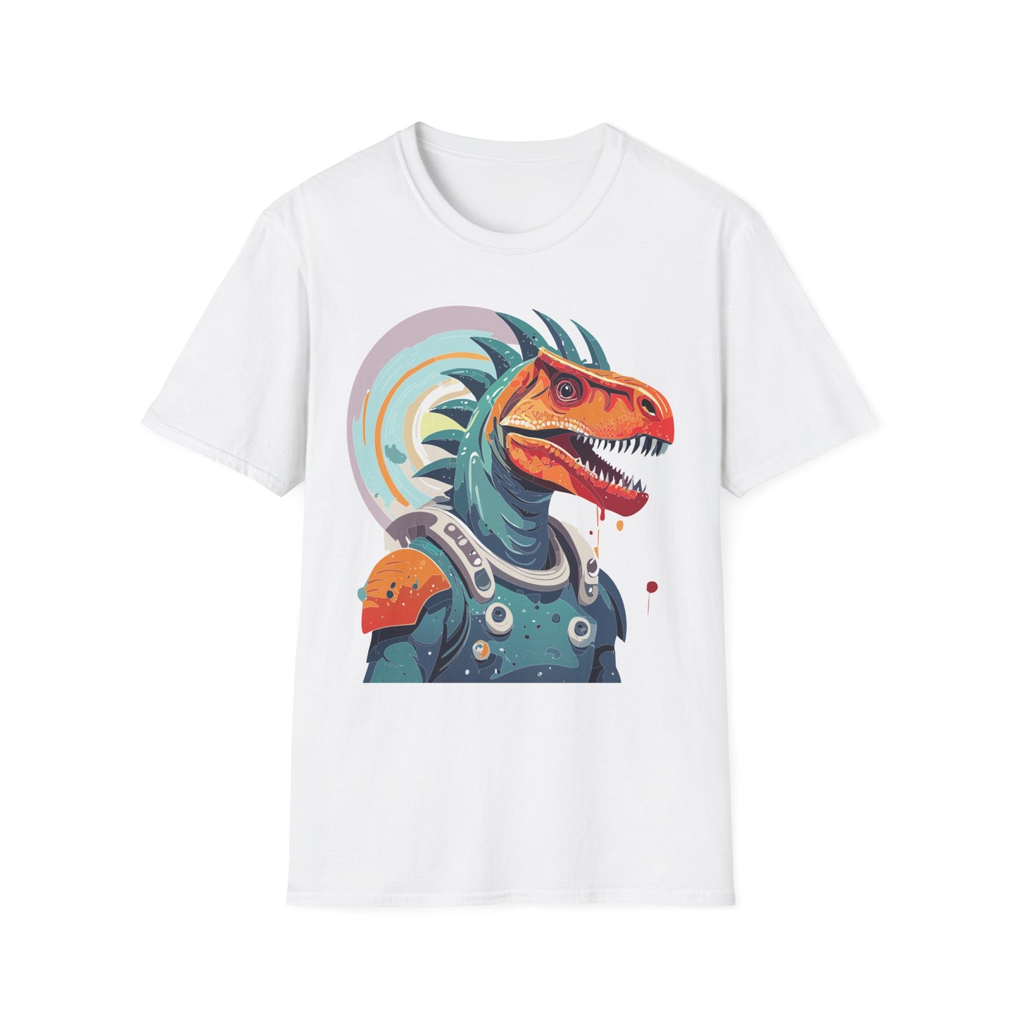 Unisex Gildan Softstyle 64000 Alien T Shirt With Cosmos Space Alien Art Graphic Tee