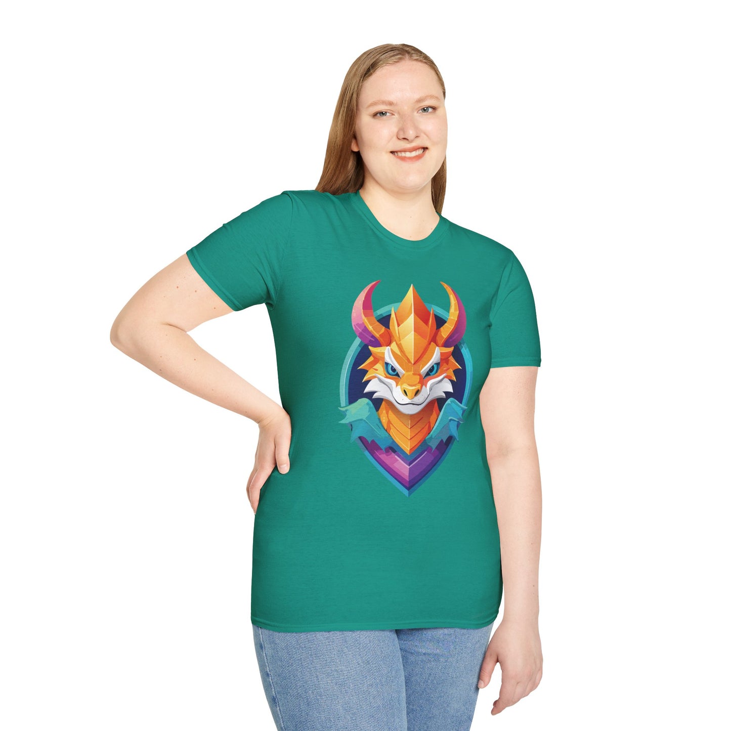 Dragon T Shirt Unisex Gildan Softstyle 64000 Comfortable Cotton Tee With Animal Design