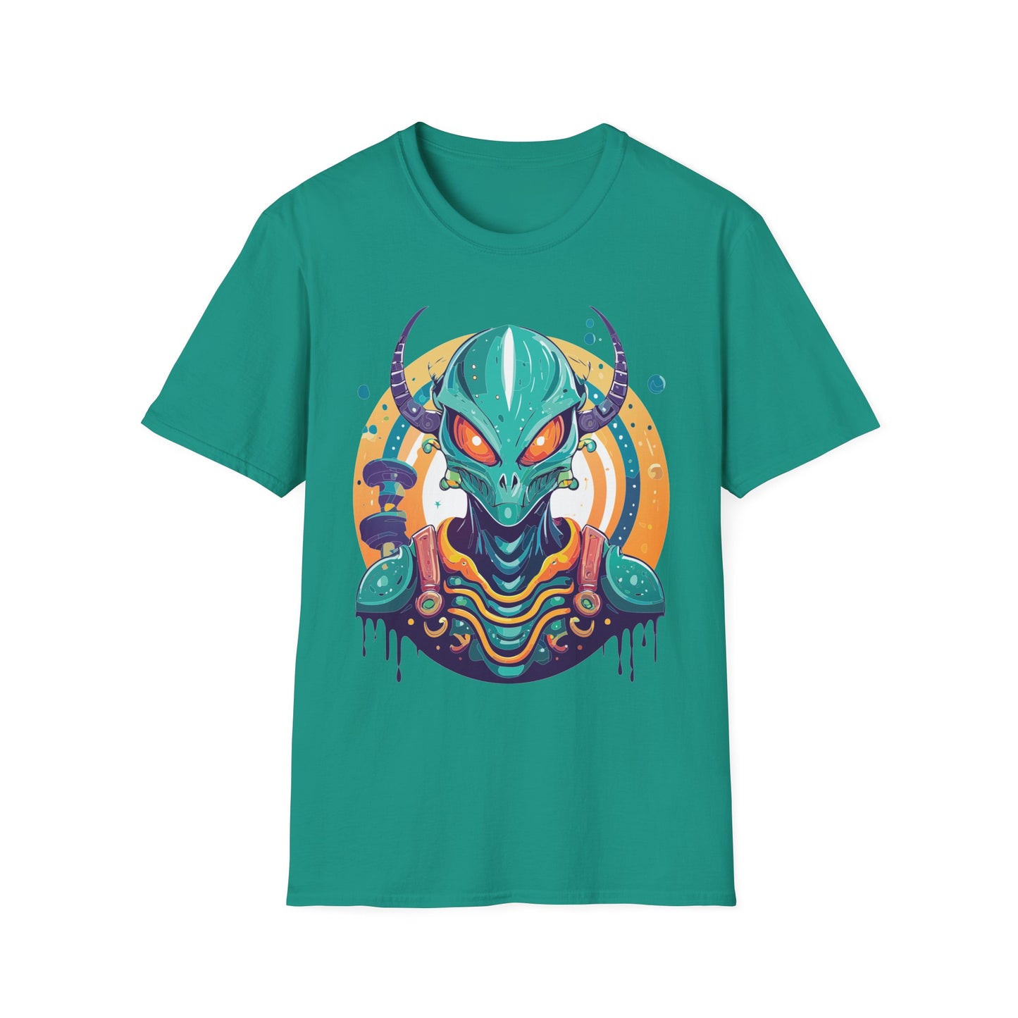 Alien T Shirt Cosmos Shirt Unisex Softstyle Tee 100 Percent Ring Spun Cotton Short Sleeve