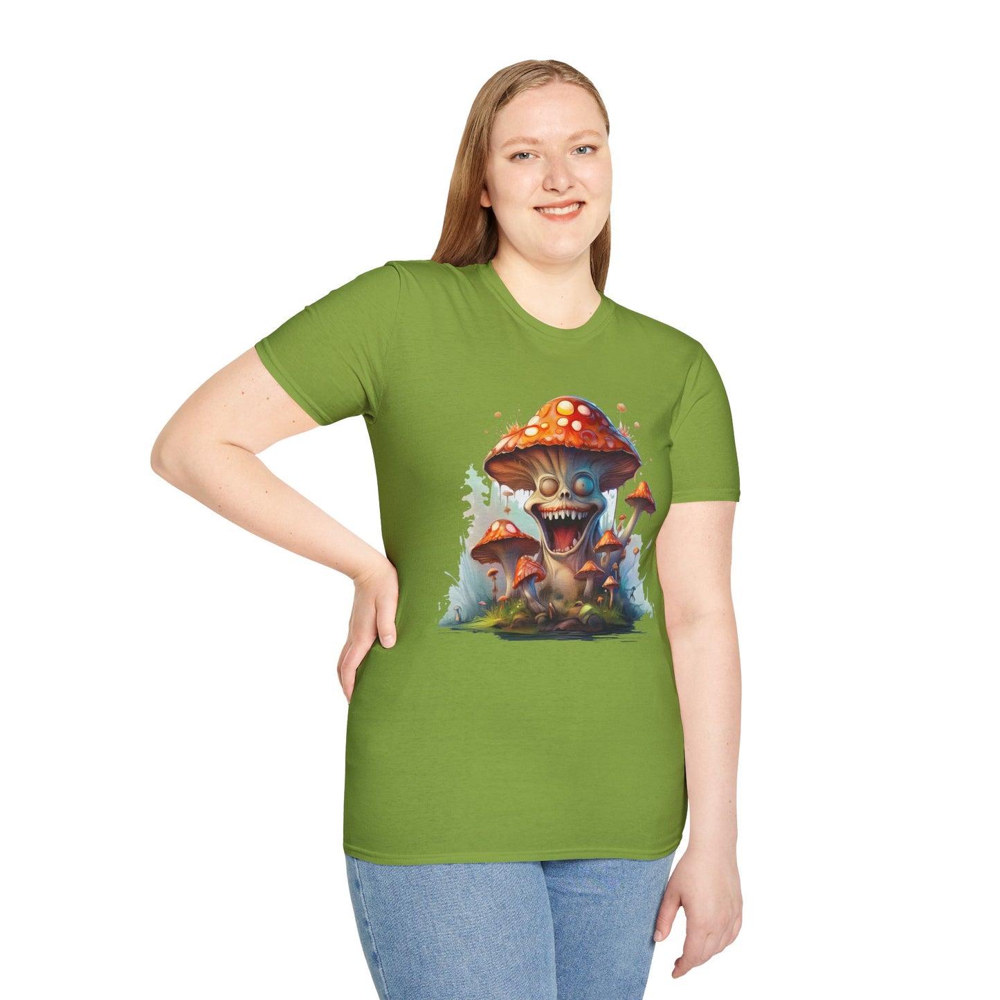 Mashroom Short Sleeve Tee Unisex Funny Mashroom Shirt With Fungus Graphic Gildan Softstyle 64000